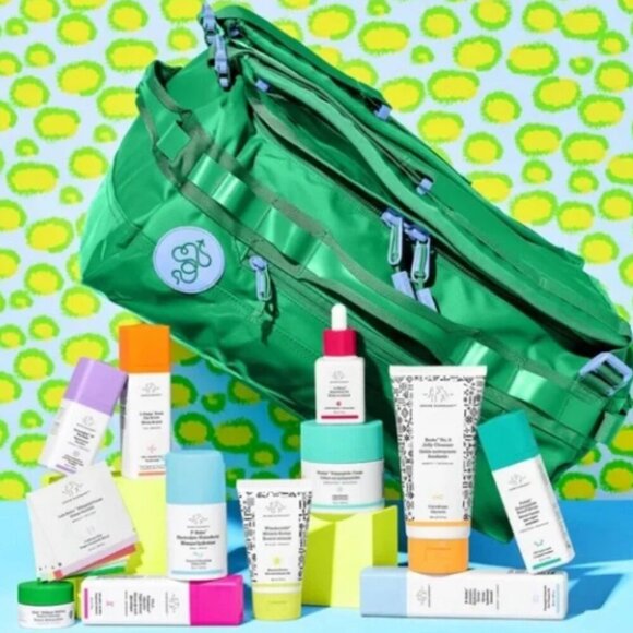 Drunk Elephant Set &Trunk 7.0 Baboon To the Moon Green Bag Cleanse & Refresh NEW main image 14